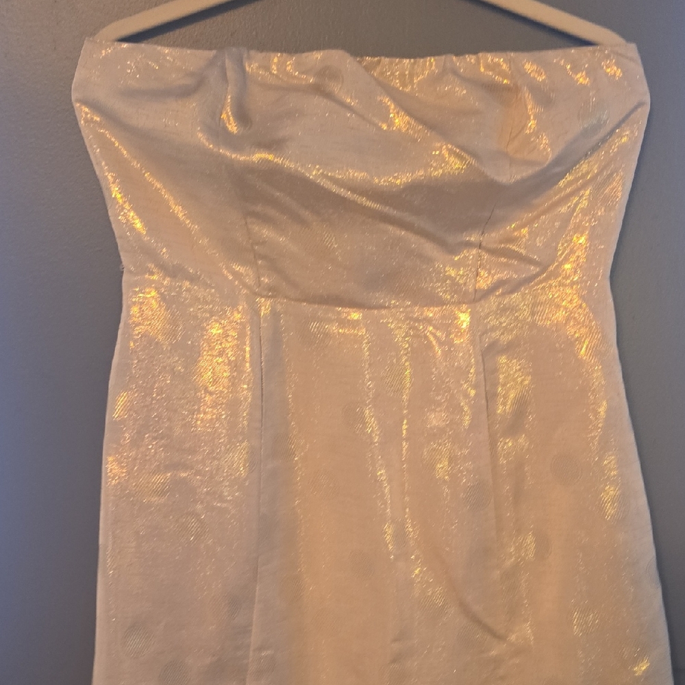 Elegant Strapless White Dress The LIMITED